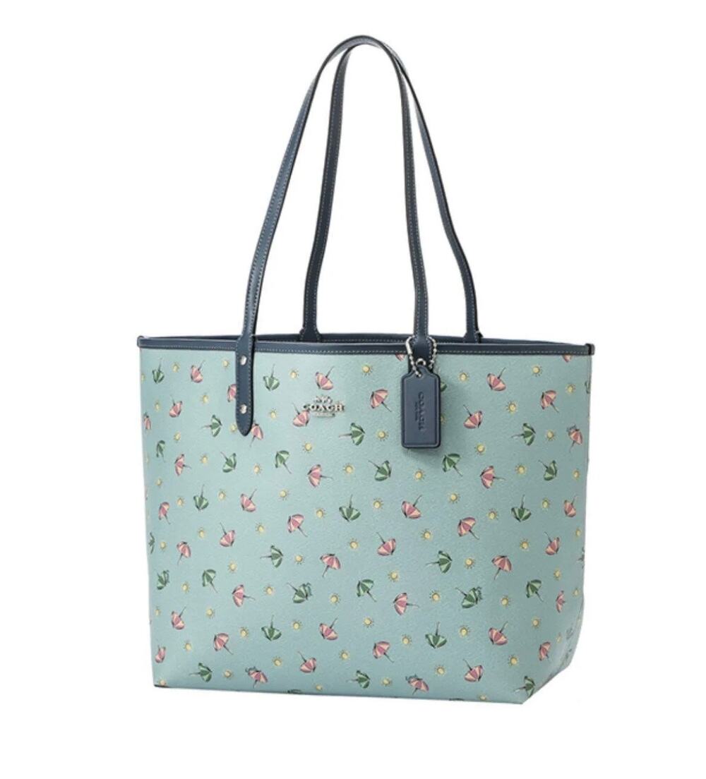 Coach Reversible City Tote with Beach Umbrella Print